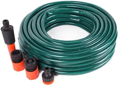 Pro Garden Tuinslang - 15 meter - groen - tot 8 bar - incl. koppelstukken - tuin bewateren
