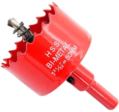 Dailygoody - Hole saw 50 mm - Houtboren - Hoge precisie - Rood
