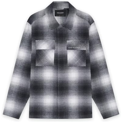Gestrikte overshirt met schaduwgeruit patroon Lyle & Scott