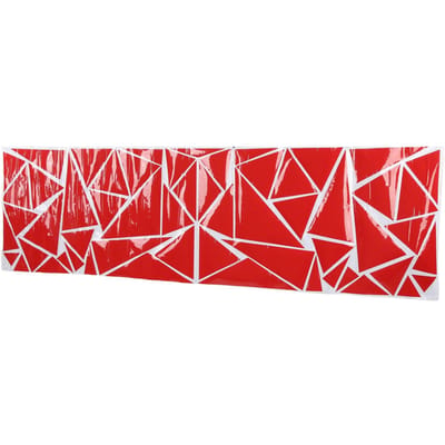 Driehoek Auto Decoratie Stickers Universeel 200x60cm DIY Auto Carrosserie Sticker Geschikt voor SUV Truck Rood rood