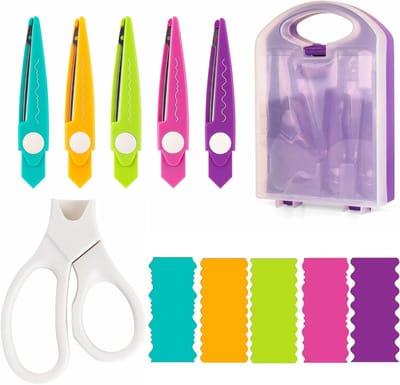 Set van Decoratieve Scharen met Vervangbare Randen, Ideaal voor DIY Knutselen, Scrapbooking en Papier Quilling