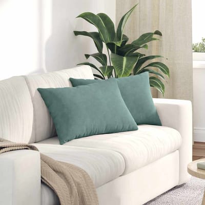 vidaXL - Zitkussens - 2 - pcs - Zeegroen - 60 - x - 40 - cm - Corduroy - stof
