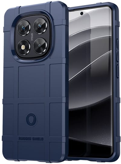 MobyDefend Hoesje - Geschikt voor Xiaomi Redmi Note 14 Pro 5G - Rugged Shield TPU Backcover - Blauw