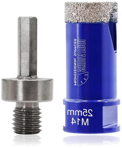 Diamant Tegelboor - Gatenzaag Keramiek - Boren in Hard Materiaal - Bliksemtand Design - 25 mm - Blauw
