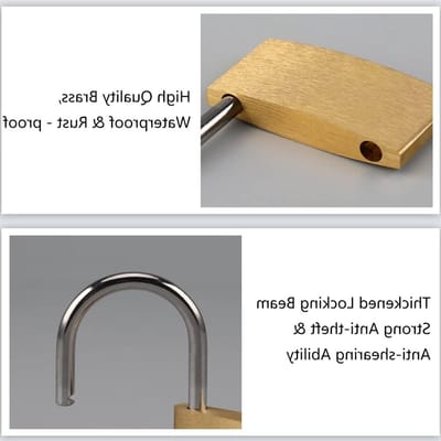 Veilige Messing Hangslot met Lange Schakel van 40mm voor Schuren, Kluisjes en Opslag - Inclusief 3 Sleutels
