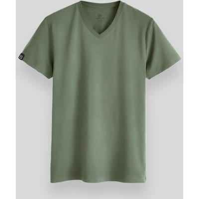 Heren V-hals Korte Mouwen T-Shirt