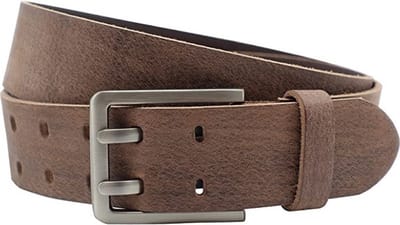 Fana Belts leren riem bruin - Jeans riem - Leren heren riem - Taillemaat 90 - Brede riem 4.5 cm - Kleding riem