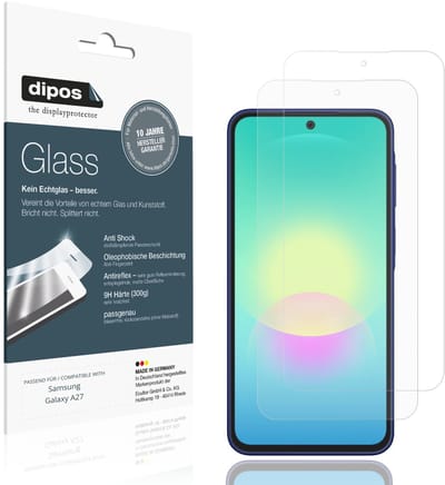 dipos – 2x Matte Pantserfolie geschikt voor Samsung Galaxy A27 | 9H Screenprotector