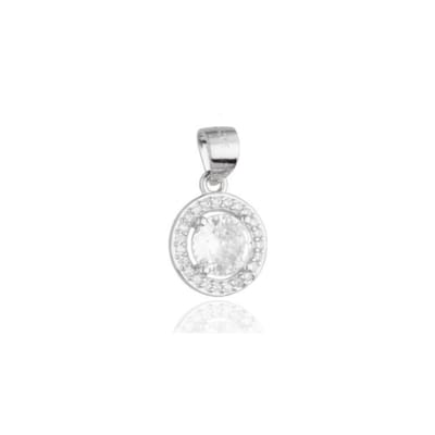 Elegant Zilver Rondje Hanger met Zirconia - Echte Zilver - Zilver 925 - Amona Jewelry