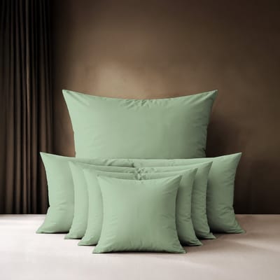 Lavea® Kussenslopen 40x40 cm Set van 2 – Kussenhoezen van 100% Katoen, Zacht en Ademend met YKK-Ritssluiting, OEKO-TEX Gecertificeerd – Eucalyptusgroen