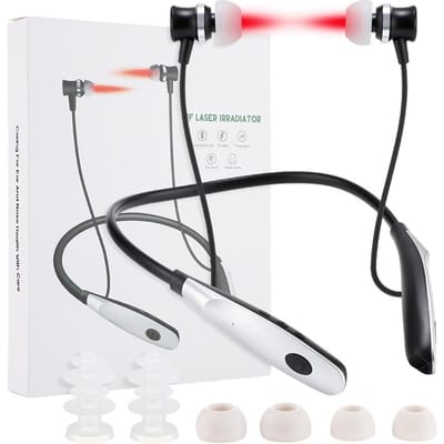 Draagbare 650nm Laser Oorbestraler Oplaadbare Nekhangend Neusoor kanaal Tinnitus Verlichtingsapparaat