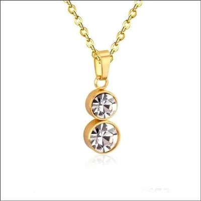 Aramat Jewels | Halskettingen | Stalen Dames Ketting met Zirkonia Steentjes | | | |1,5mm | Staal | Volwassenen | Verkleurd niet