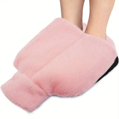 Verwarmde Voetwarmer – Watergevulde Rubber Warmwaterzak | Veilig, Explosiebestendig, Comfortabel en Thermisch voor Thuis, Kantoor, Winter, Slaapkamer en Outdoor- ROZE