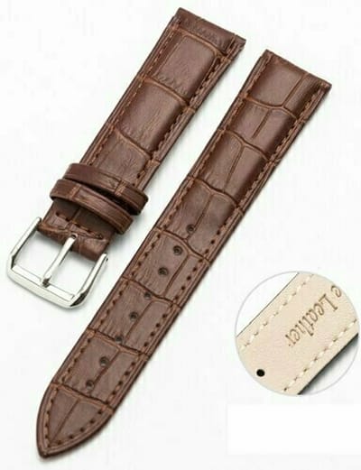 By Qubix - 22mm - Crocodile leren bandje - Bruin - geschikt voor Huawei Watch 3 / 4 / 5 (pro) - 46mm & geschikt voor Huawei Watch GT / GT 2 / GT 3 (pro) / GT 4 (pro) / GT 5 (pro) / GT 6 (pro) 46mm / Ultimate / Ultimate 2