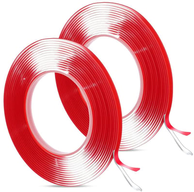 SnelShoppen - Silicone Tape Zelfklevend 2 Rollen Transparante Silicone Band 6mm x 2mm Waterdicht en Vuurvast voor Glas, Keuken, Stoven en Meer