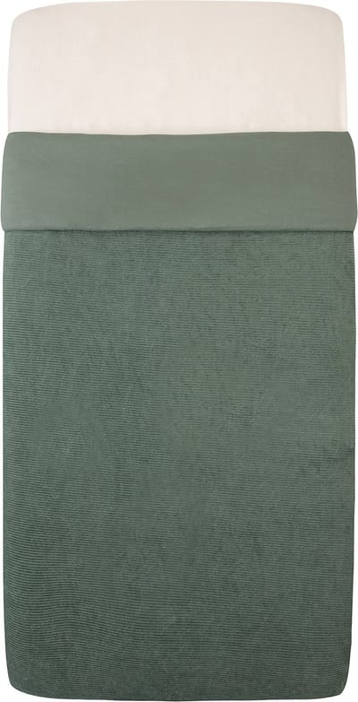 Witlof For Kids Ledikantdeken Tuck-Inn Forest Green Velvet Rib 60 x 120 cm