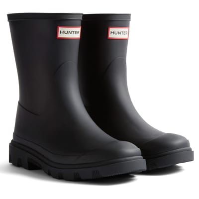 Hunter Unisex Downpour Korte Rubber Mannen Zwarte Wellingtonboots