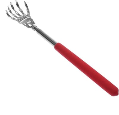 Scoby - Ruggenkrabber - Uitschuifbare Massagekrabber - Kraaienpoot - Telescopische Krabber - Verstelbaar voor Jeuk - Back Scratcher - Rood