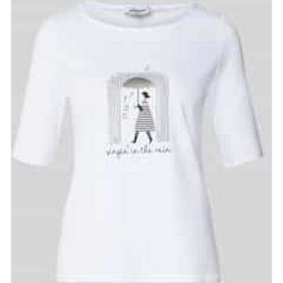 Regular fit T-shirt met strasssteentjes model 'Januar'
