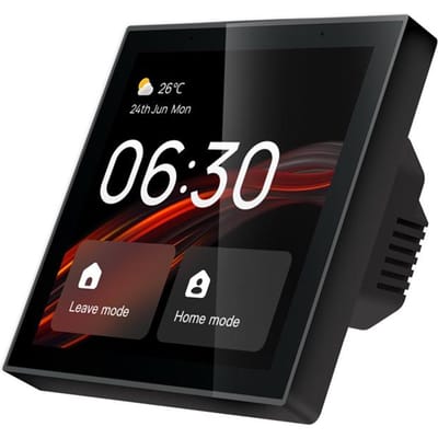 Tuya WiFi+Zigbee Intelligent Touchscreen Centrale Bedieningspaneel Spraakbesturing Ingebouwd zwart