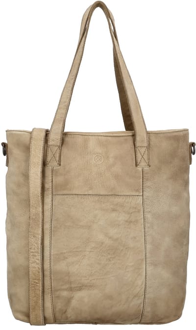 Hide & Stitches Paint Rock Schoudertas - Shopper - Crossbody - Schouderband - Leer - Leren Dames Tas - Zand