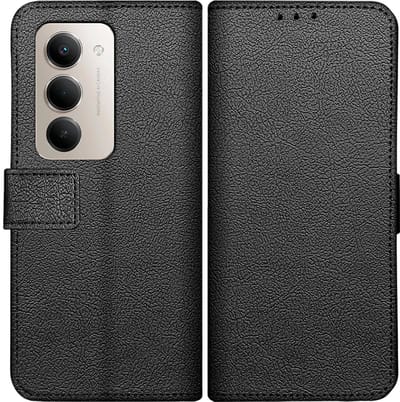 Just in Case hoesje geschikt voor Xiaomi Redmi 15 (4G/5G) Hoesje met Pasjeshouder - Bookcase Classic - Zwart