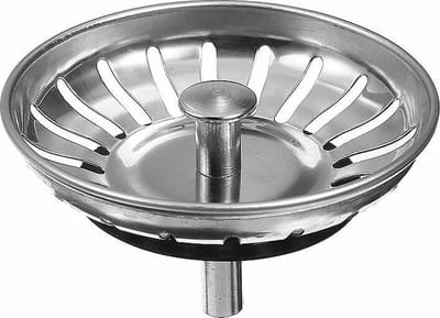 Gootsteenzeef (RVS) - D=7,8 cm, D pin= 0,8 cm - filter - voorkomt verstoppingen - afvoerzeef - wasbak - afvoer plug