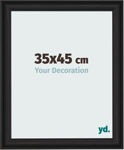Your Decoration - Fotolijst 35x45 cm - MDF - Zwart Houtnerf - Lazio