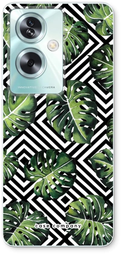 Case Company® - Hoesje geschikt voor Oppo A79 hoesje - Geometrische jungle - Soft Cover Telefoonhoesje - Bescherming aan alle Kanten en Schermrand