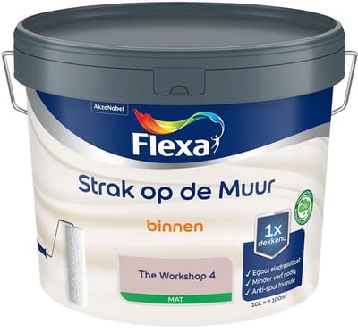 Flexa - Strak Op De Muur Binnen Mat - The Workshop 4 - Mengverf - 10 L
