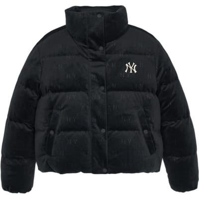 MLB New York Yankees Dons Staande Kraag Comfortabele Korte Puffer Jas Dames Buitenlaag Zwart 3FDJM1046-50BKS XS black