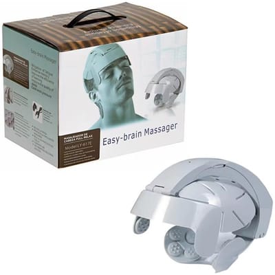 Multifunctioneel Hoofdmassage-instrument Hoofdhuidmassager Ontspan Acupunctuurpunt Hersenenmassager Verbeter Slaap Gezondheidszorgapparaat grijze kleur