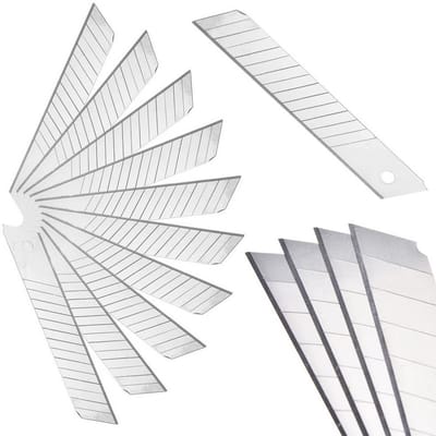 Reservemesjes - Navulling - 18mm - 10 STUKS - Afbreekmesjes - Mesjes - Mes - Reserve mesjes - Cuttermes - Breekmes - Stanleymes - Afbreekmes - Snijmes - 18 mm - Met Schuifsluiting - Breekmes