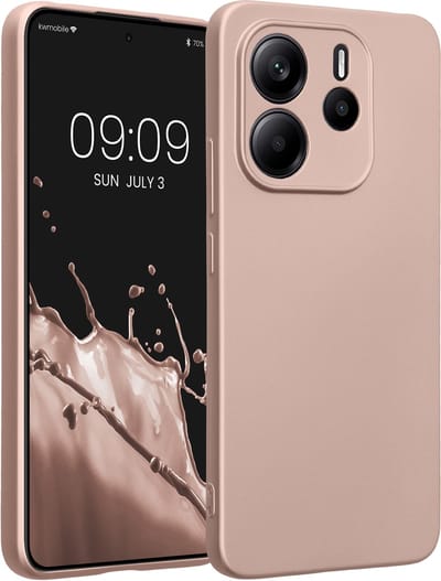 kwmobile metallic telefoonhoesje van TPU - geschikt voor Xiaomi Redmi Note 14 4G - Flexible case voor smartphone - In metallic arctische bes