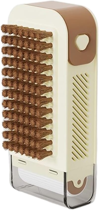 Zeepkoffer Vlekkenroller - Reis Afwasborstel - Kleding Reinigen - Draagbaar Ontwerp - 9x8.9x17.5 cm - Beige Geel