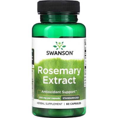 Rozemarijnextract, Gestandaardiseerd, 500mg, 60 Capsules