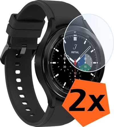 Screenprotector - Geschikt voor Samsung Galaxy Watch 4 Classic 46 mm Screenprotector Bescherm Glas - Screen Protector Geschikt voor Samsung Watch 4 Classic (46 mm) Screenprotector Tempered Glass - 2 PACK