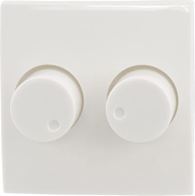 Berker S1 Centraalplaat Knop Duo Dimmer Polar - Wit