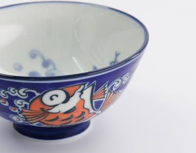 Tokyo Design Studio - Kawaii - Rijstkommen - 11.3x5.8cm - 300ml - Snapper Kom - Blauw