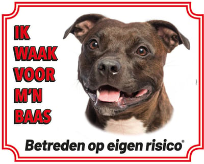 Pit Bull Waakbord - Ik waak voor mijn baas