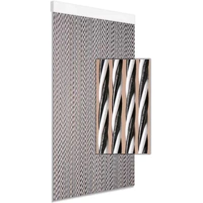 Degor Vliegengordijn Dara - 90x210cm - Zwart/wit - Huisdiervriendelijk