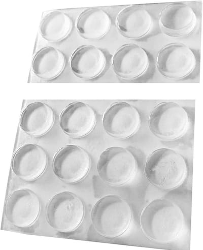 Set van 20 transparante elastische buffers – zelfklevende meubelbeschermers – schokabsorberende beschermingsdempers Ø 12 mm – hoogte 3 mm