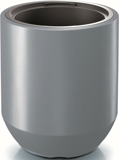 Prosperplast Plantenpot/bloempot Sevilla - buiten/binnen - kunststof - lichtgrijs - D39 x H44 cm - met binnenpot