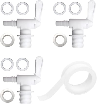 Dailygoody - Plastic Tapset - Waterdispenser - 3 stuks - Reserve Taps - Geschikt voor Drankdispenser - Wit