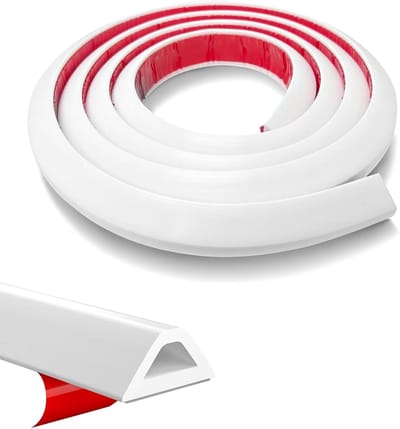 Douchestrip Waterstopper - Badkamer Strip - Water Keren - Zelfklevend Siliconen - 2 Meter Lengte - Wit