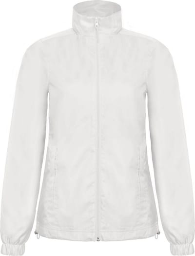 B&C Dames/dames ID.601 Douchebestendig Windbrekerjasje met kap (Wit)