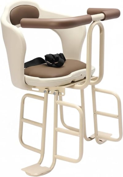 Kinderfietszitje Achter - Peuterzitje - Fietsen Met Kind - Verstevigd Frame - 35 x 32 x 25 cm - Wit