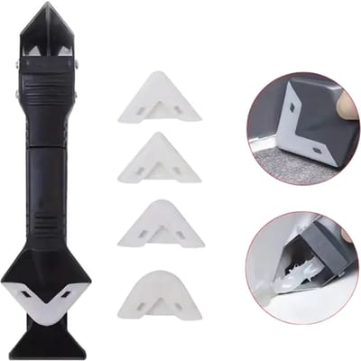 5-in-1 Voeg- en Kitverwijderaar Toolset – Multifunctionele Lijm- en Kit Afwerkingstools & Schraper Gereedschap – Voor Ramen, Spoelbakken, Badkamer en Keuken Renovaties
