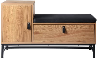 CALICOSY - Schoenenbank met 2 opbergvakken L100 cm - JILL