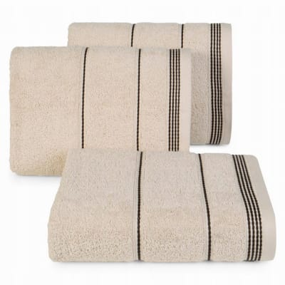Eurofirany MIRA Beige Handdoek 50x90 cm 500 GSM Katoen Zacht